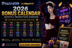 2026 SYABAS99 Bonus Calendar — Monthly  - syabas99 Malaysia